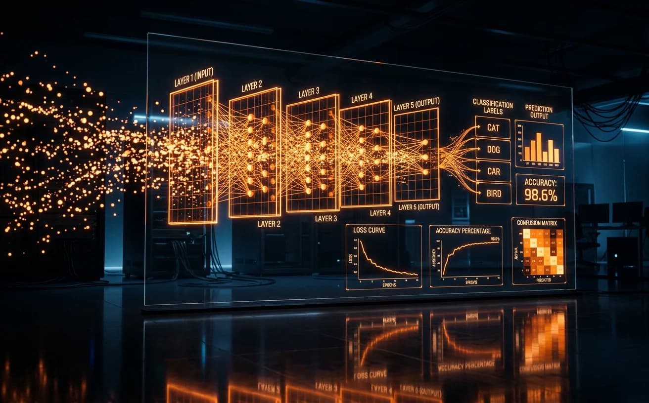 Machine learning engineers training neural networks with data pipelines