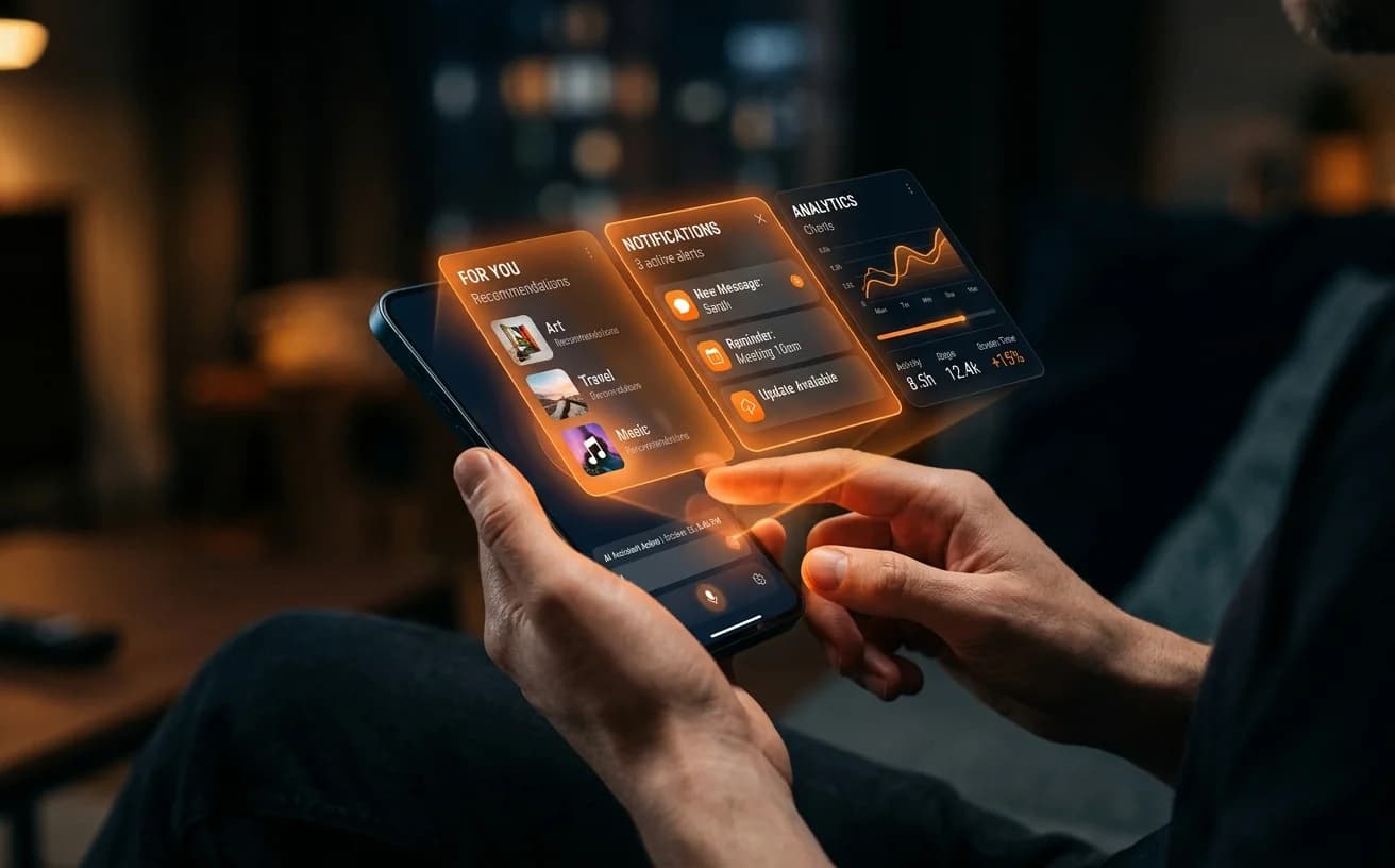 AI mobile app engagement with neural network patterns and user interactions