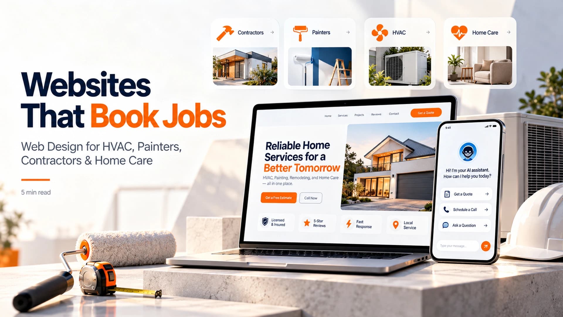 Websites That Book Jobs: Web Design for HVAC, Painters, Contractors & Home Care