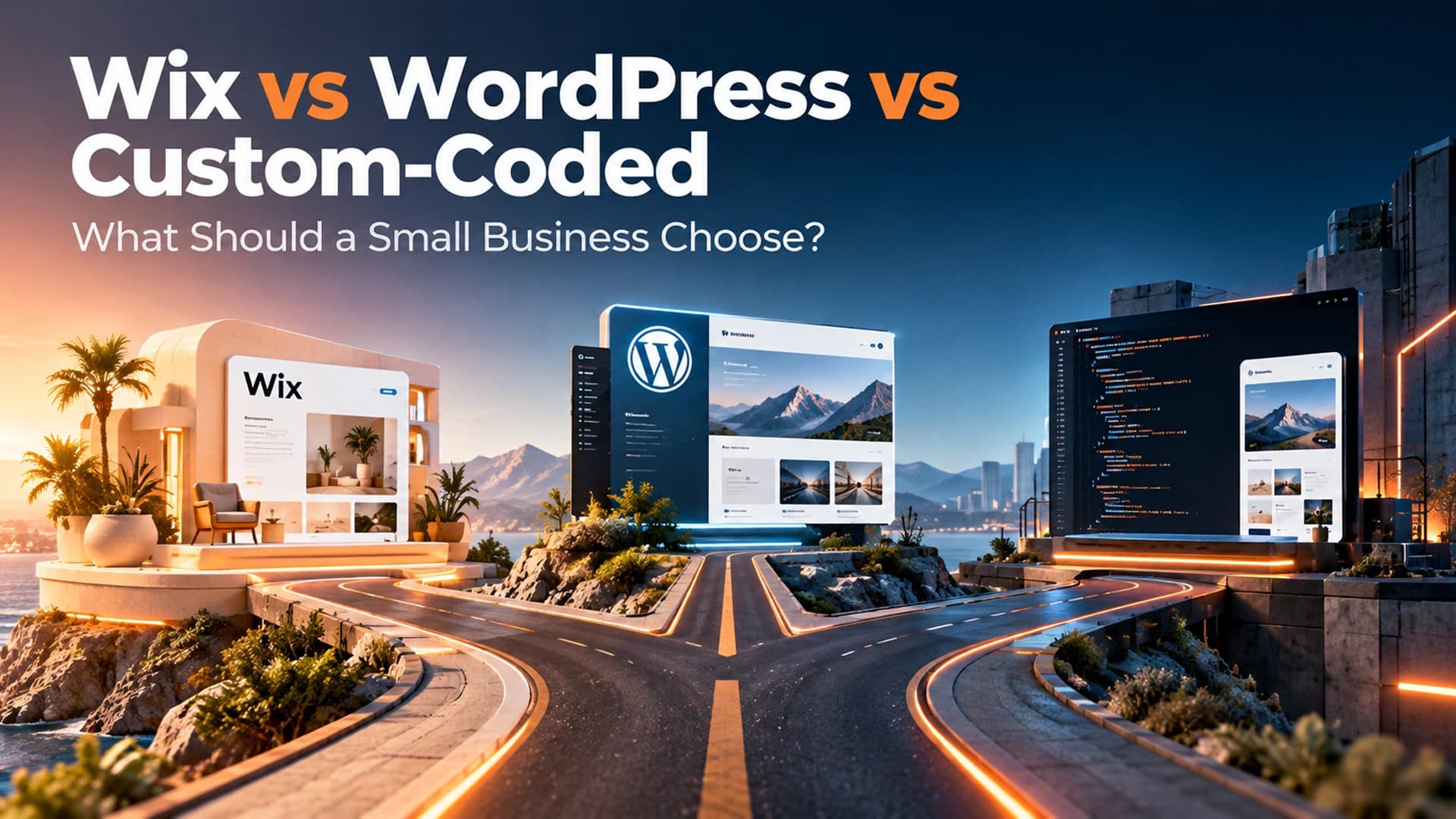 Wix vs WordPress vs Custom-Coded: What Should a Small Business Choose?